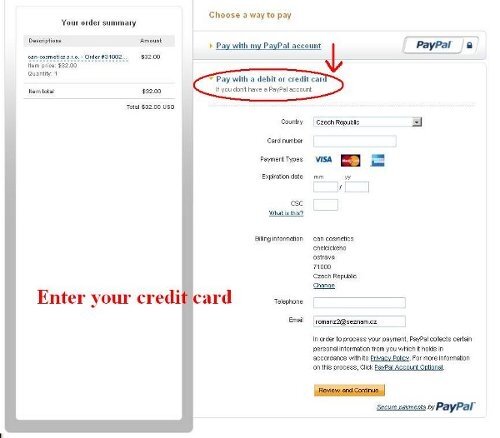 credit card icons paypal. Fill in your credit card and